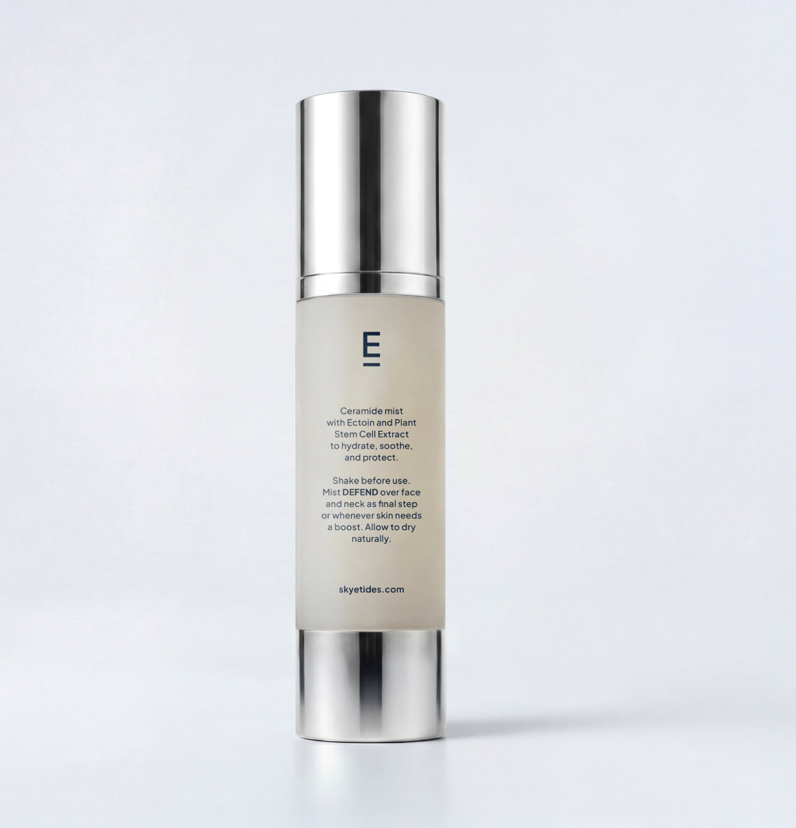 Back view of Defend ceramide barrier mist bottle by Skyetides