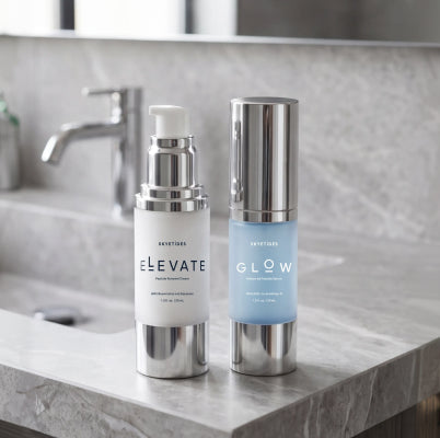 Applying peptide cream after peptide serum to support hydration and skin balance