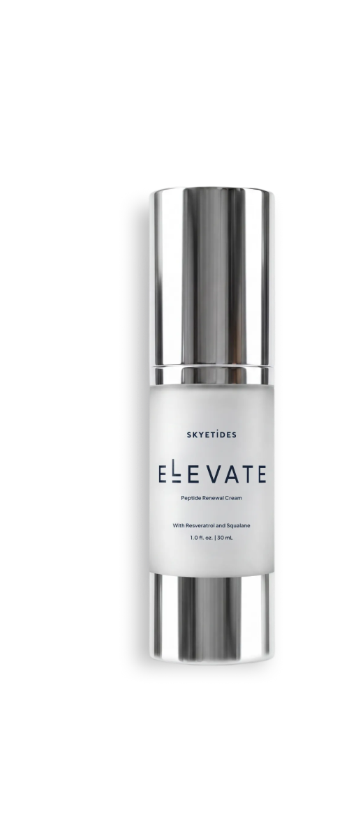 Elevate peptide renewal cream without background