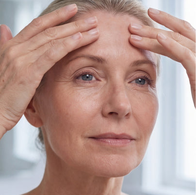 Peptide serum absorbing into skin after application