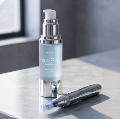 Using peptide serum with microneedling device to support deeper absorption