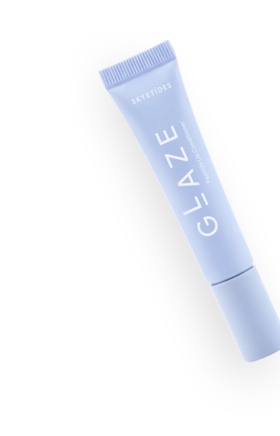 GLAZE peptide lip conditioner by Skyetides in soft tube packaging